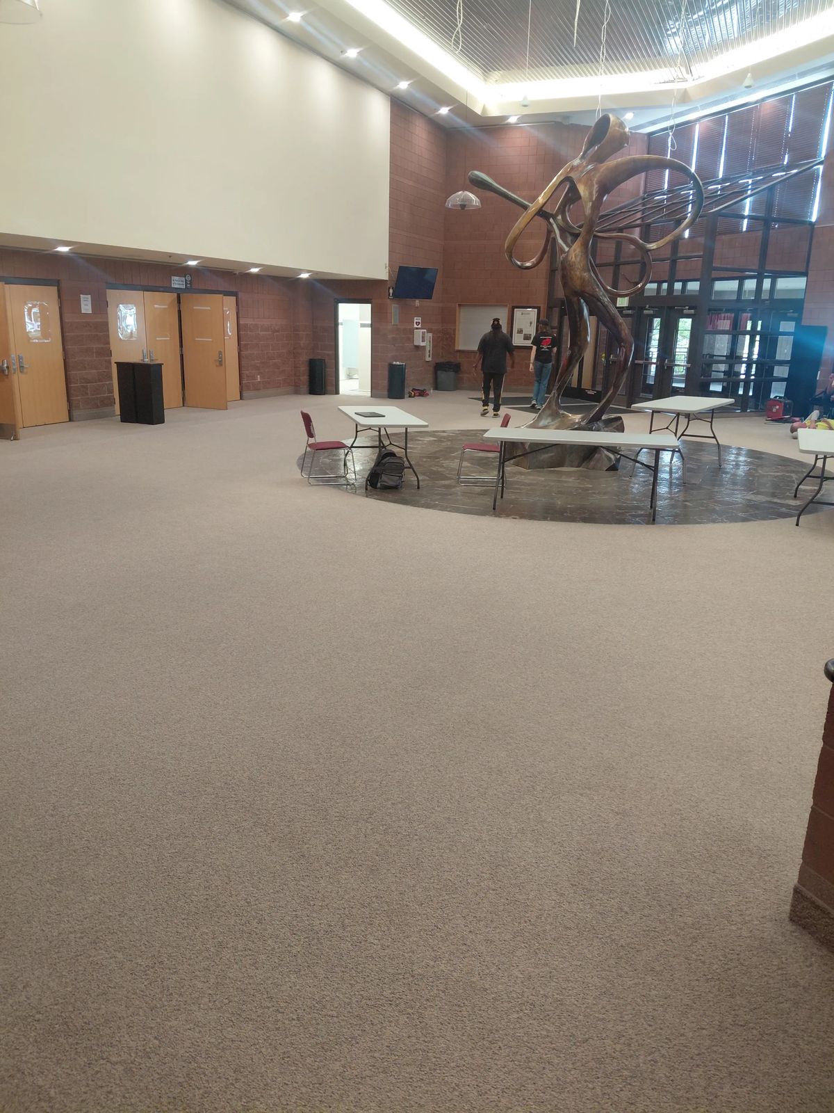 Eccles Center lobby set up ahead of the show