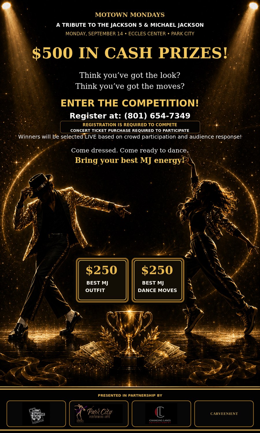 Motown Mondays MJ Tribute Dance Competition flyer